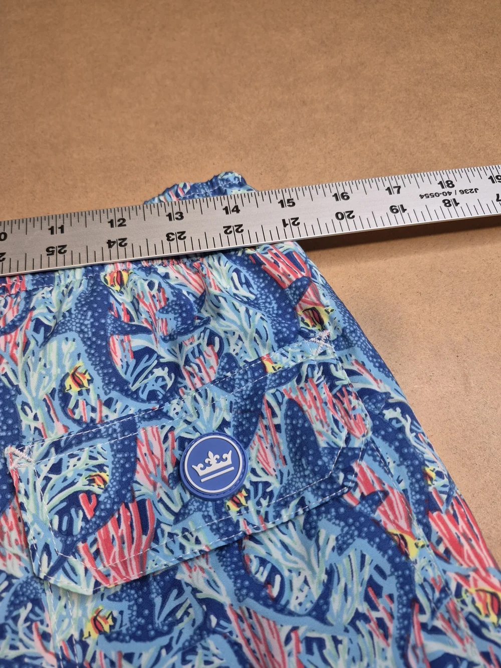 Peter Millar Blue Coral Reef Print Swim Trunks 4571/7